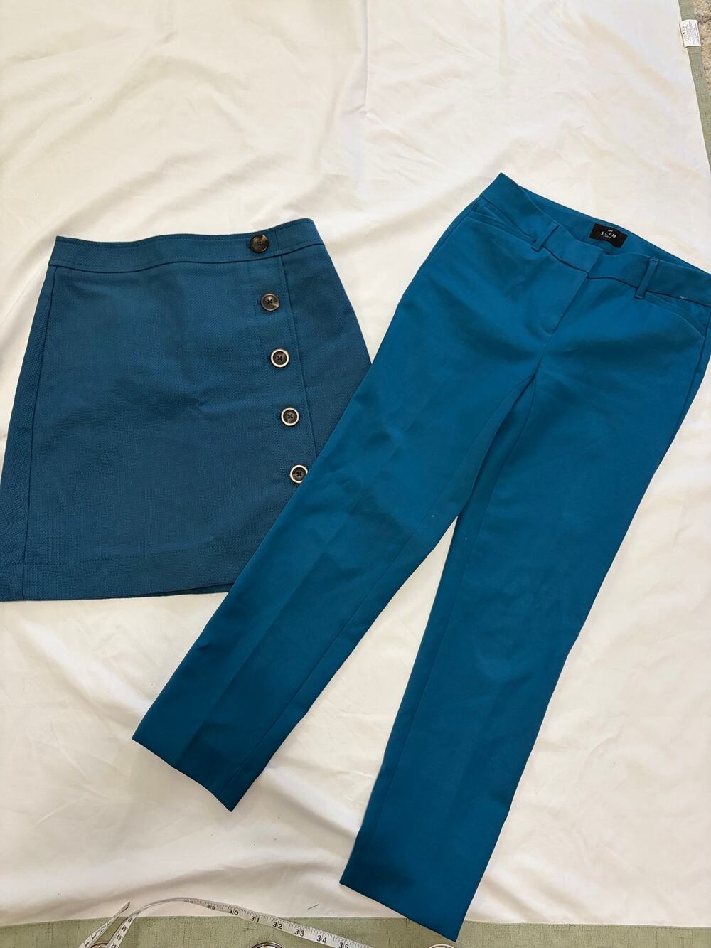Lot of 2 Petite Business Casual Office Pants Skirt WHBM Ann Taylor Size XXSP